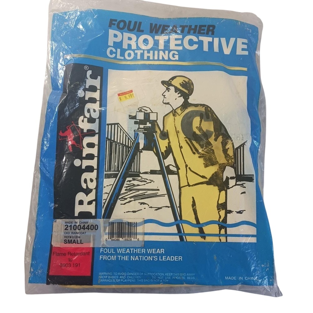 Rainfair Foul Weather Protective Clothing 21004400 Mens Small Raincoat Workwear